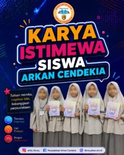 Setiap anak memiliki cerita, imajinasi, dan pengalaman yang layak untuk diabadikan. Di Arkia Library, karya-karya literasi siswa tidak hanya berhenti sebagai tugas yang dikumpulkan, tetapi juga dapat disusun, dijilid, dan dihadirkan menjadi sebuah buku seperti pada gambar ini.Buku “Diary of My Adventure” merupakan salah satu contoh karya literasi siswa yang dikemas menjadi koleksi khusus perpustakaan. Di dalamnya tersimpan tulisan, cerita, pengalaman, dan kreativitas anak-anak yang menjadi bagian dari perjalanan belajar mereka.Koleksi seperti ini memiliki nilai yang istimewa karena bukan sekadar buku, tetapi menjadi rekam jejak kreativitas dan perjalanan literasi siswa. Anak-anak dapat melihat bahwa tulisan mereka dihargai, disimpan, dan menjadi bagian dari koleksi perpustakaan.Dari tulisan sederhana, tumbuh menjadi karya yang bermakna.
Dari karya seorang siswa, menjadi inspirasi bagi siswa lainnya.Inilah salah satu cara perpustakaan menghadirkan ruang untuk mengapresiasi karya anak, menumbuhkan budaya literasi, sekaligus membangun koleksi perpustakaan yang unik dan autentik, karena ditulis oleh anak-anak sendiri.#literacy
#perpustakaansekolah
#karyasiswa@arkan_islamicschool
@sdit_arkancendekia