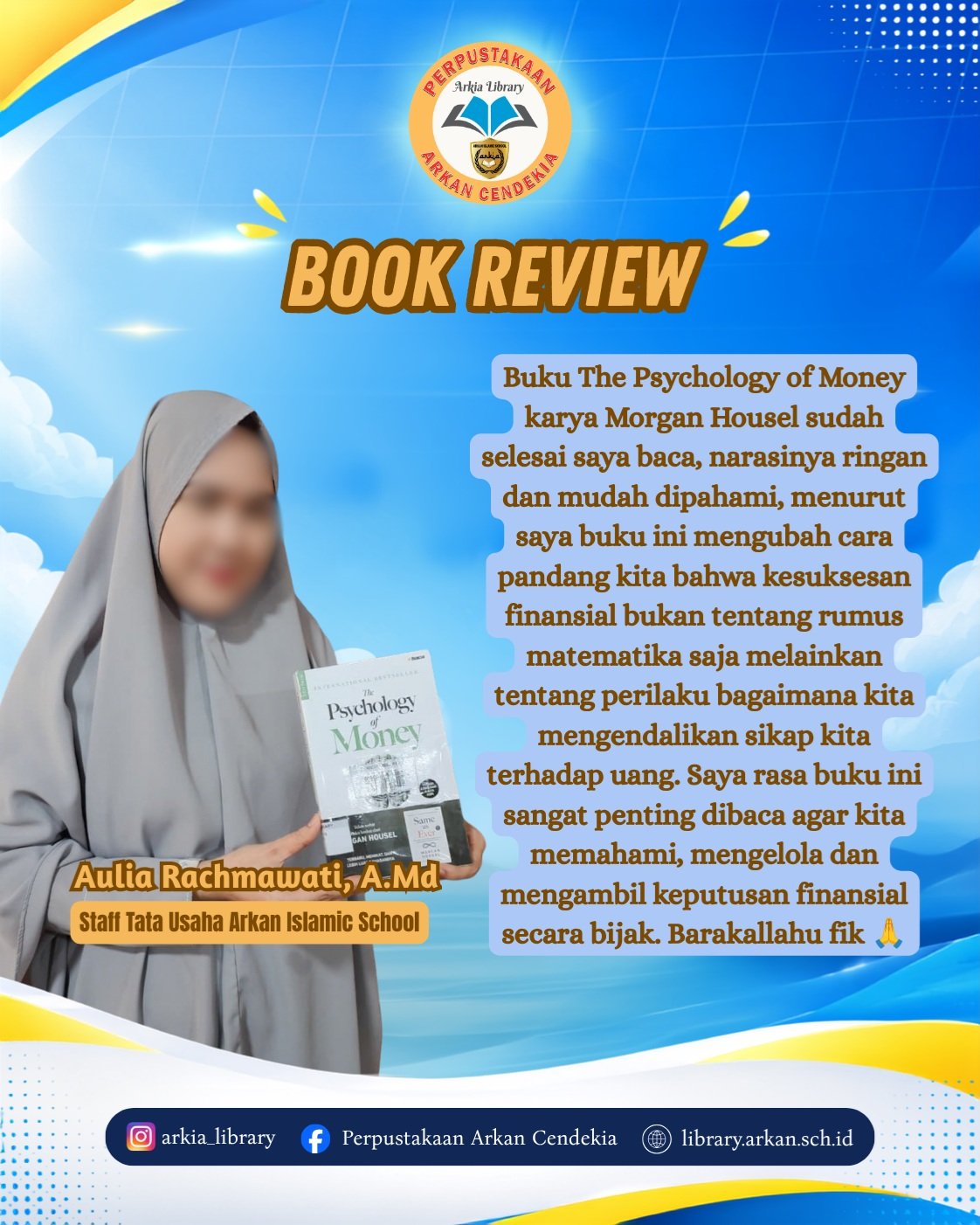 Sudah baca buku apa hari ini?
Yuk, tuliskan review versimu!
Bisa tentang isi buku, bagian yang paling menarik, pelajaran yang kamu dapatkan, atau alasan mengapa buku itu layak dibaca.Siapa tahu, ulasanmu bisa membuat teman lain jadi penasaran dan ikut membaca. 💙Kirim via DM atau WA ke +62 889-9441-1032Satu review, satu rekomendasi, satu langkah menumbuhkan budaya baca.#ayomembaca #reviewbuku #ayokeperpustakaan